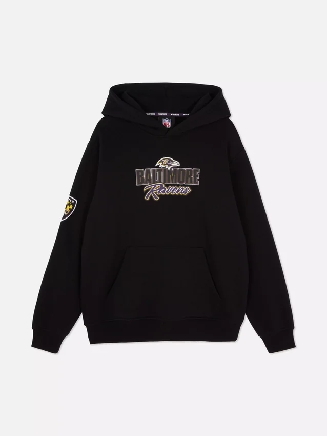 NFL Baltimore Ravens -painettu huppari