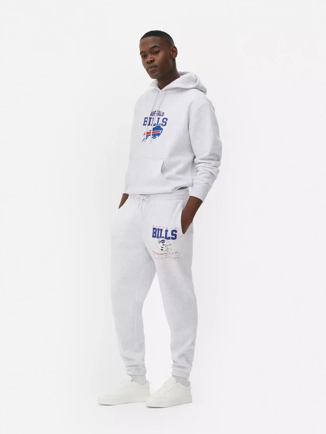 NFL Buffalo Bills -collegehousut, joissa on käänteiset lahkeensuut