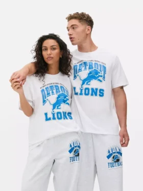 NFL Detroit Lions -painettu t-paita