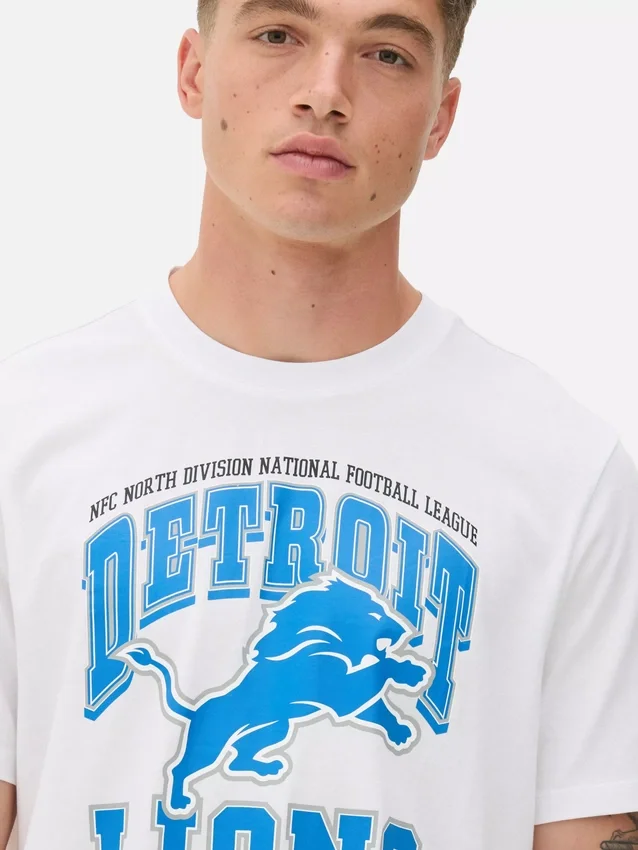 NFL Detroit Lions -painettu t-paita