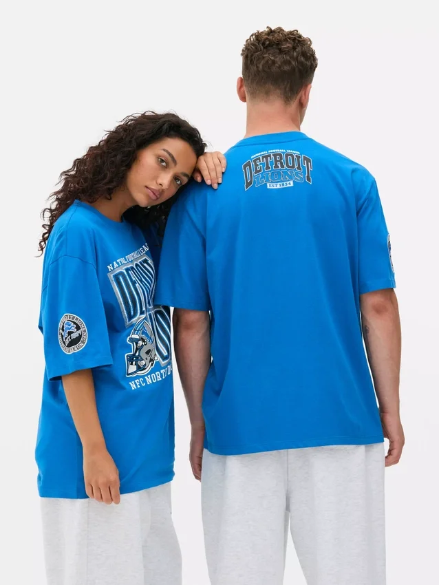 NFL Detroit Lions -painettu t-paita