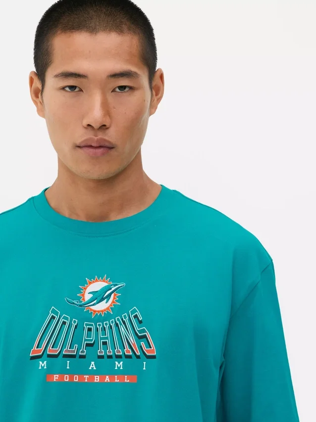 NFL Miami Dolphins -logolla varustettu t-paita