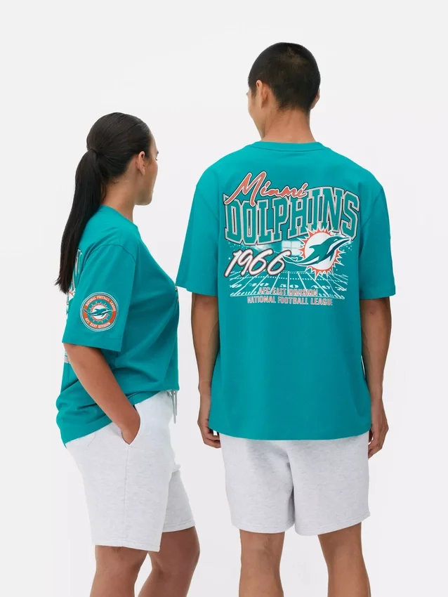 NFL Miami Dolphins -logolla varustettu t-paita