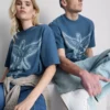 Nirvana-enkeli-kuvioinen t-paita