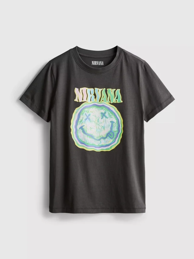 Nirvana-pesetty puuvillainen bändipaita