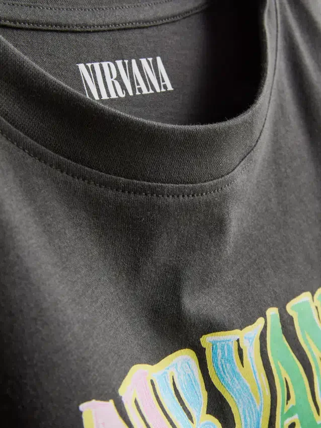 Nirvana-pesetty puuvillainen bändipaita