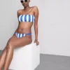 Painettu bandeau-bikiniliivi