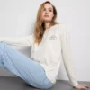 Painettu puuvillainen pyöreäkaulainen pyjamatti