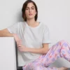 Painettu puuvillapyjamakokonaisuus