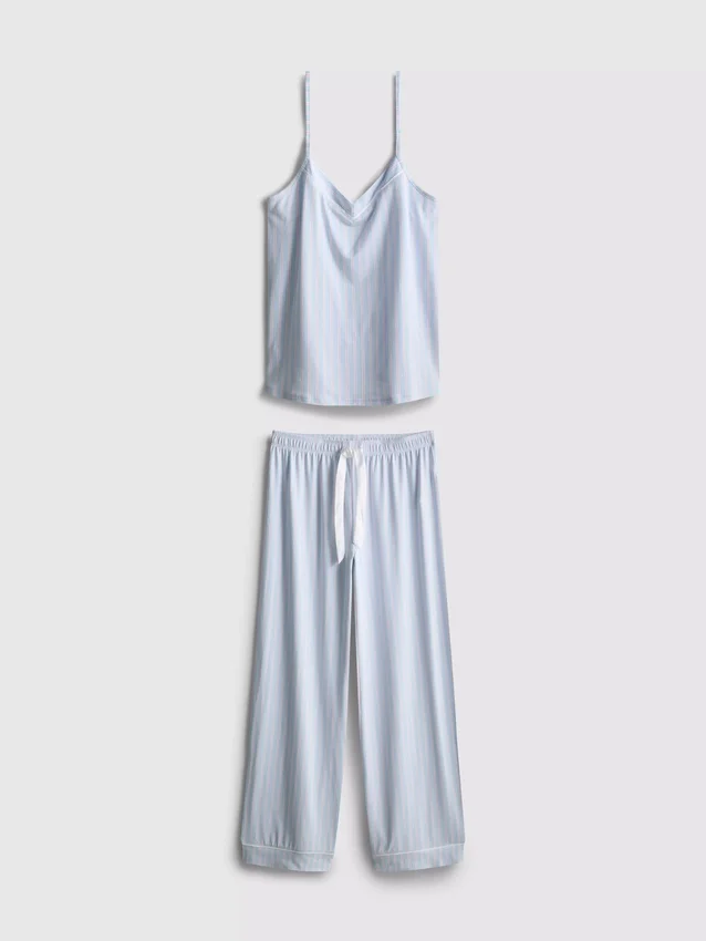 Painettu satiininen rusettipyjamat