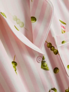 Painetut boyfriend-tyyliset lyhyet pyjamat