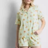 Painetut boyfriend-tyyliset lyhyet pyjamat