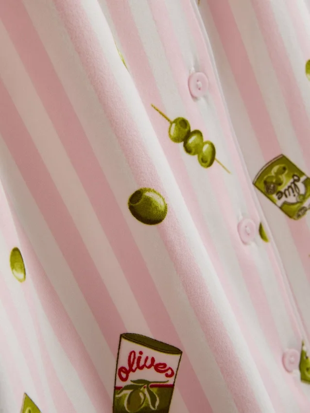 Painetut boyfriend-tyyliset lyhyet pyjamat