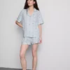 Painetut lyhyet boyfriend-pyjamat