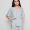 Painetut lyhyet boyfriend-pyjamat