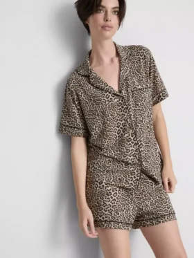 Painetut lyhyet boyfriend-pyjamat