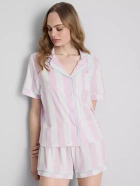 Painetut lyhyet boyfriend-pyjamat