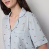Painetut lyhyet boyfriend-pyjamat
