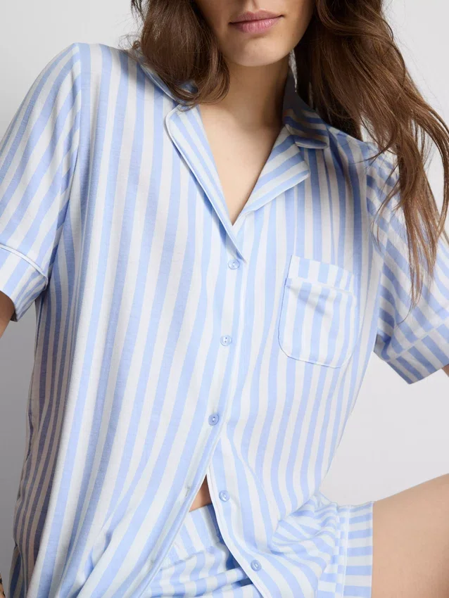 Painetut lyhyet boyfriend-pyjamat