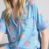 Painetut lyhyet boyfriend-pyjamat