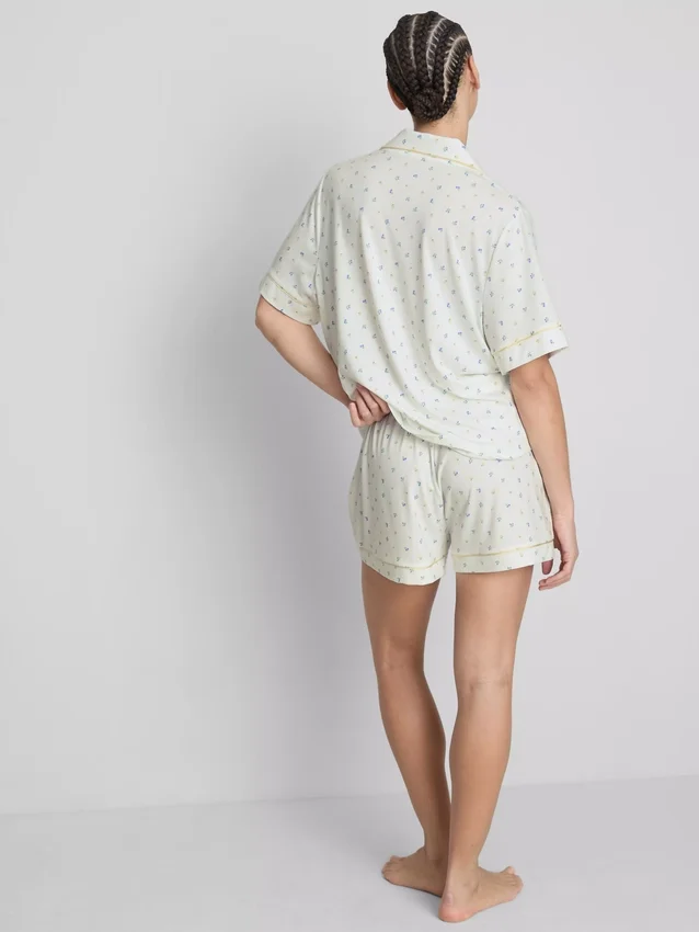 Painetut lyhyet boyfriend-pyjamat
