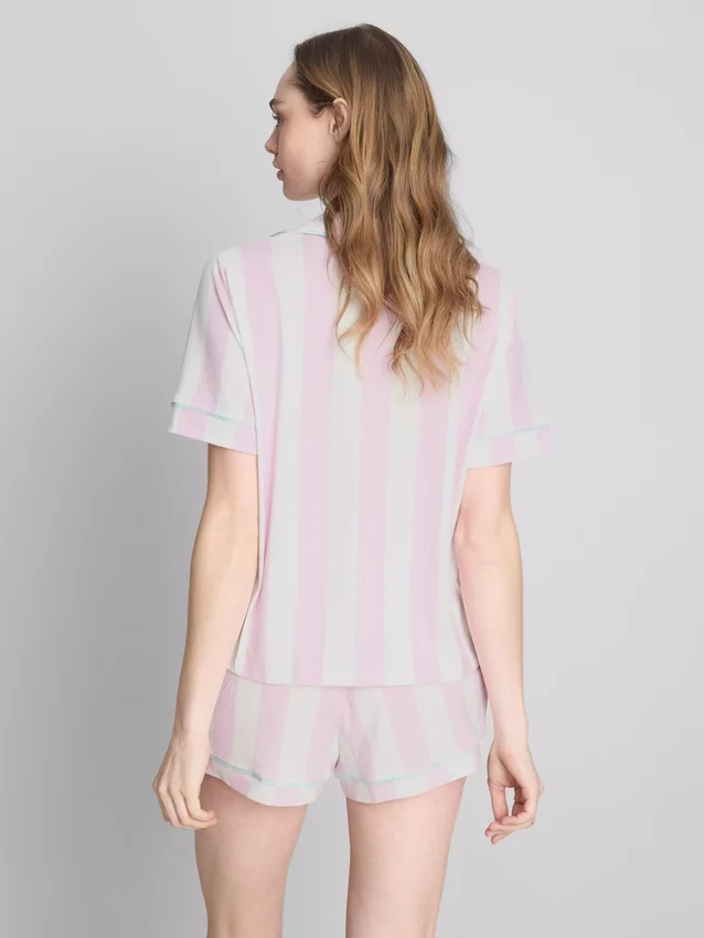 Painetut lyhyet boyfriend-pyjamat
