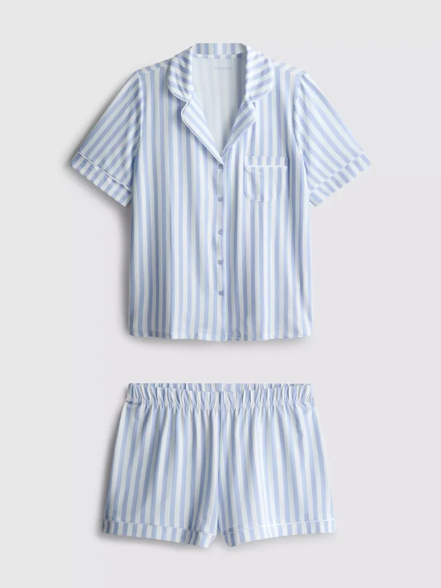 Painetut lyhyet boyfriend-pyjamat