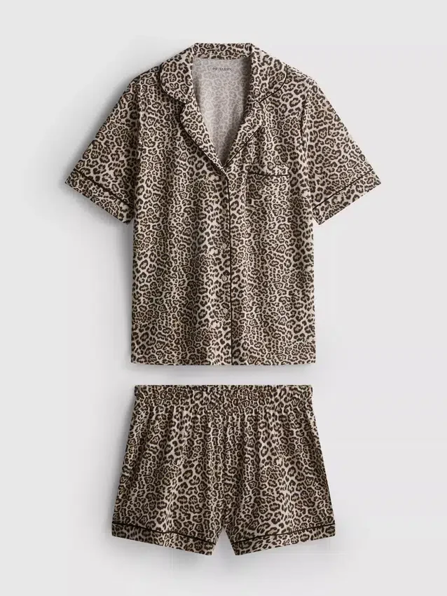 Painetut lyhyet boyfriend-pyjamat