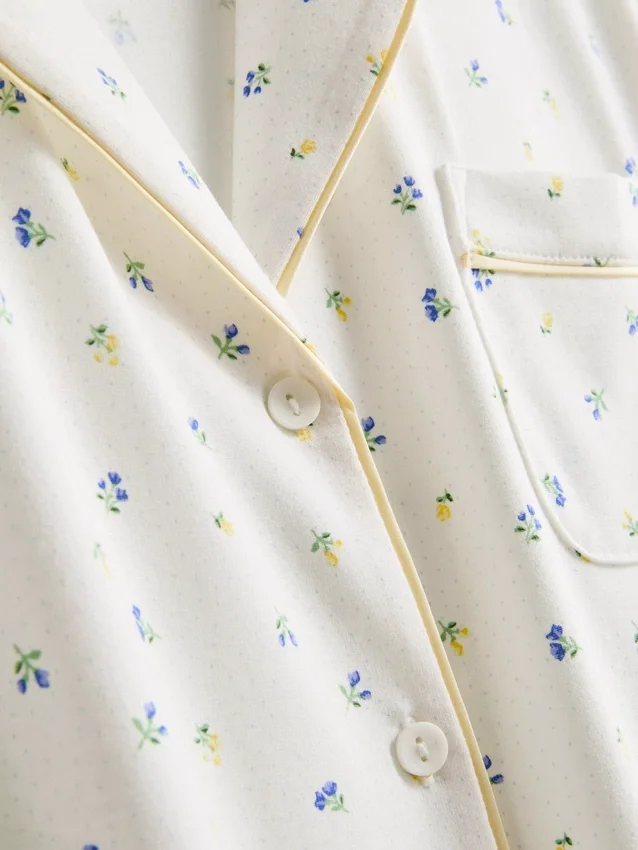 Painetut lyhyet boyfriend-pyjamat