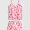 Painetut lyhyet pyjamat