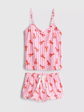 Painetut lyhyet pyjamat