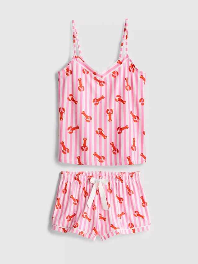 Painetut lyhyet pyjamat
