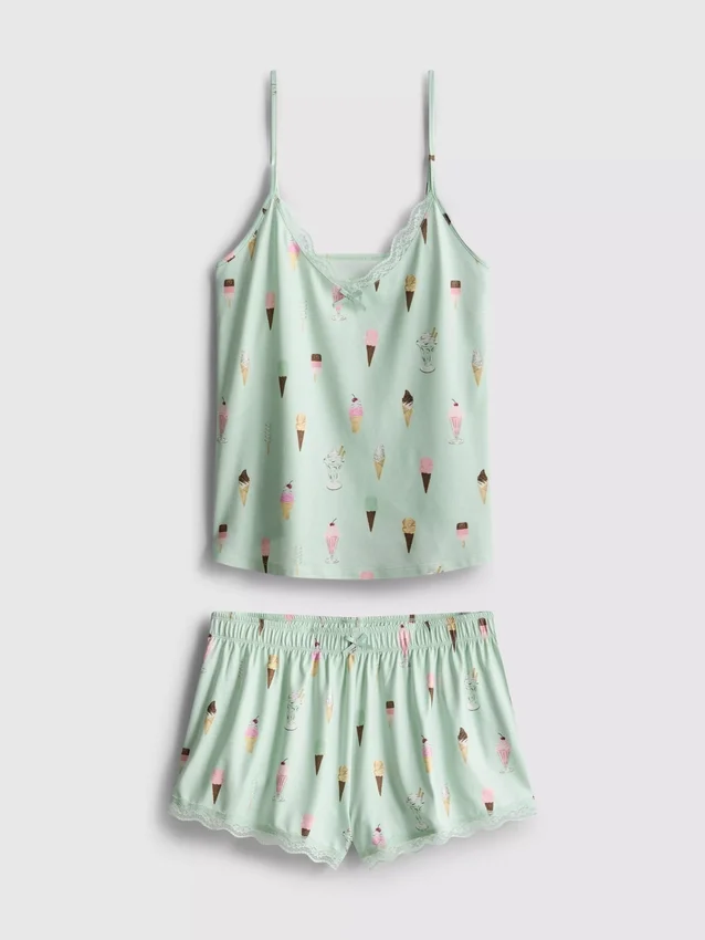 Painetut lyhyet pyjamat