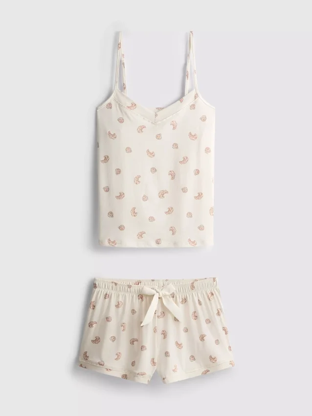 Painetut lyhyet pyjamat