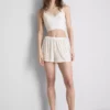 Painetut ribbineulotut pyjamat-shortsit