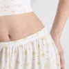Painetut ribbineulotut pyjamat-shortsit