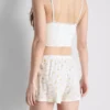Painetut ribbineulotut pyjamat-shortsit