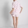 Painetut teddy-tyyliset boyfriend-lyhyet pyjamat
