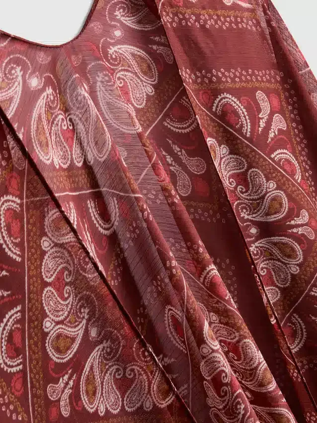 Paisley-kuvioinen hapsullinen viitta