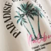 Paradise Beach -grafiikkat-kauluspaita