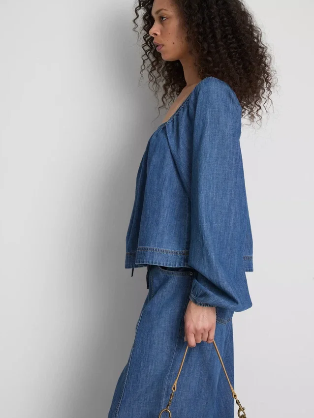 Paula Echevarría -denimpaita, pussihihat
