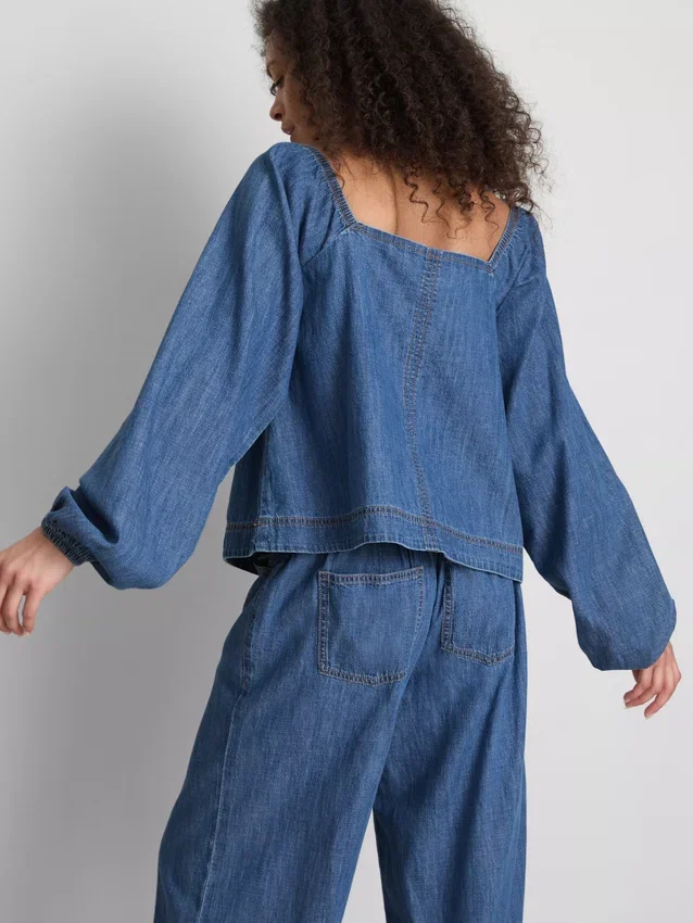 Paula Echevarría -denimpaita, pussihihat