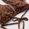 Paula Echevarría -leopardikuvioinen halterneck-bikinitoppi