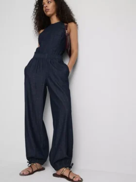 Paula Echevarrían puuvillapitoiset denim-harem-housut