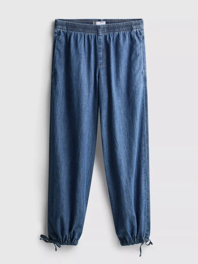 Paula Echevarrían puuvillapitoiset denim-harem-housut