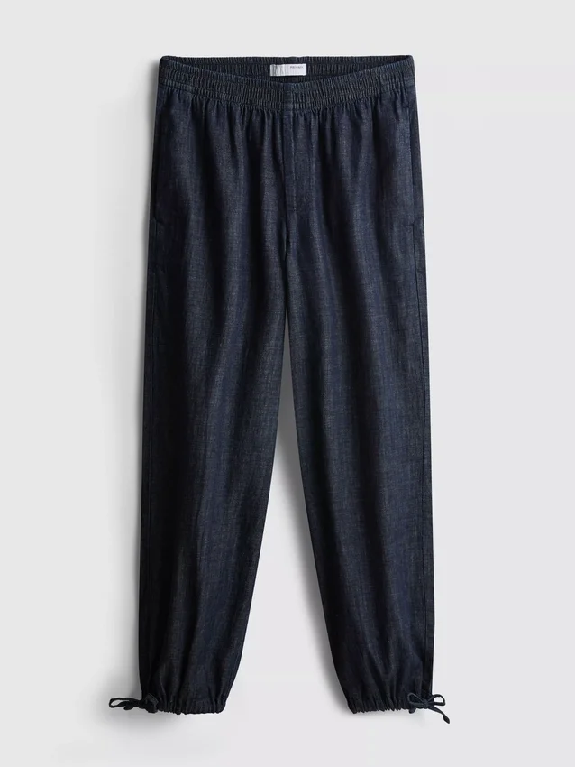 Paula Echevarrían puuvillapitoiset denim-harem-housut