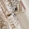 Peanuts Snoopy -puuvillainen Cafe-Kauluspaita