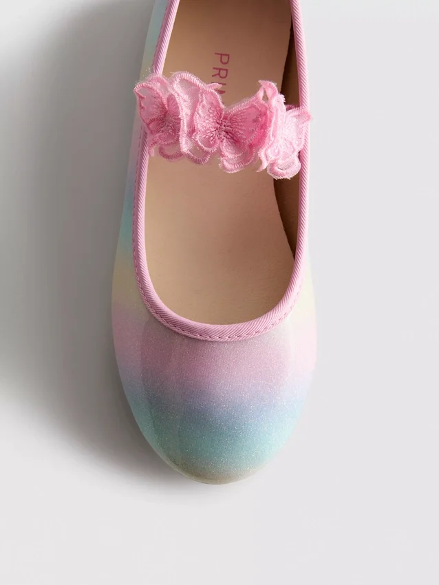 Perhoskoristeiset ballerinat