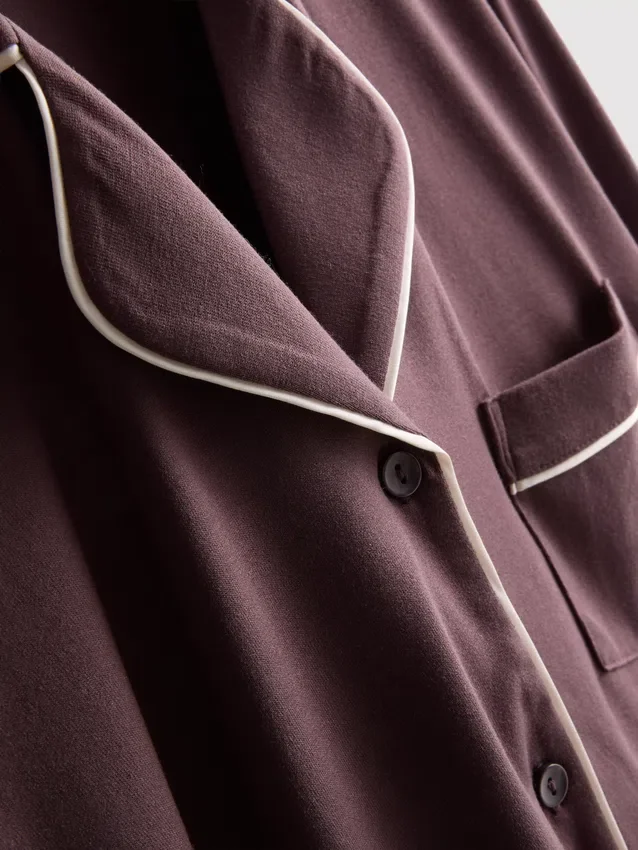 Piped-jersey-poikaystävän pyjama
