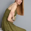Porrastettu smock-maksimeko